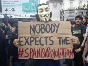 ¡La SpanishRevolution, el yeswecamp, el nonosvamos, el nolesvotes!