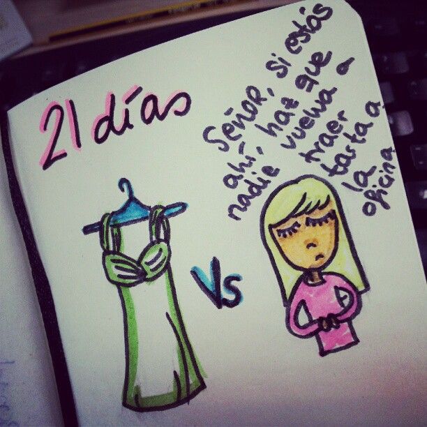 21 días intentando entrar en un vestido