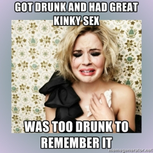 Problemas de hoy: Follar borracho después de venir de fiesta