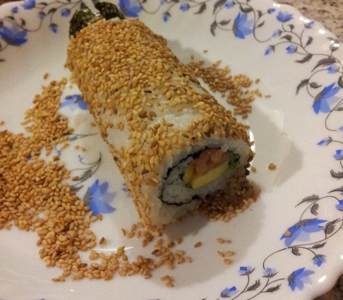 como hacer sushi california roll