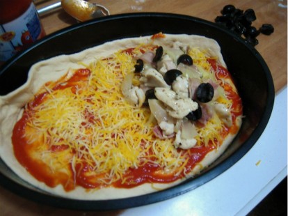 calzone de pollo casera