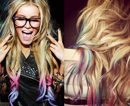 Tizas para el pelo o Hair chalk: Mechas temporales en casa