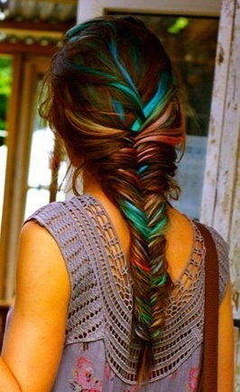 trenza de colores tizas temporales