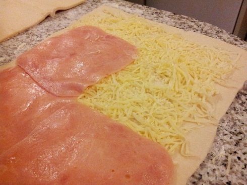 empanada de hojaldre jamón y queso