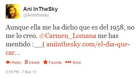tweet a carmen lomana