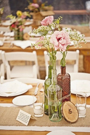 soborno soldadura Destello DIY: Hacer centros de mesa para bodas rústicas. | Aniinthesky