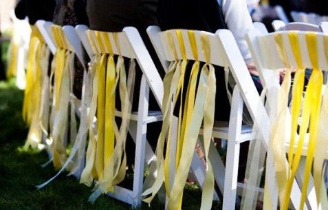decoracion sillas lazos raso boda