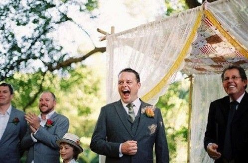 felicidad novio al ver a la novia