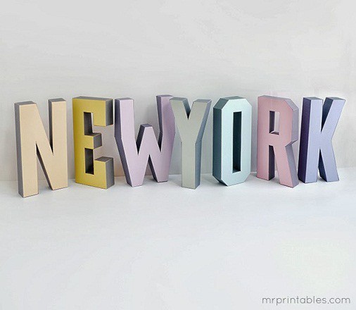 letras de carton recortables