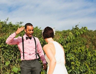 novios al verse por primera vez