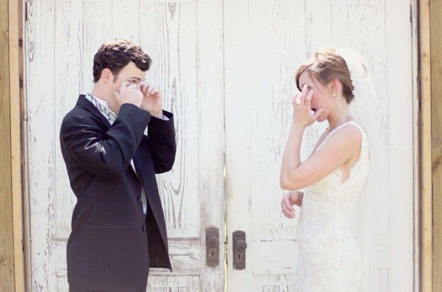 novios llorando boda