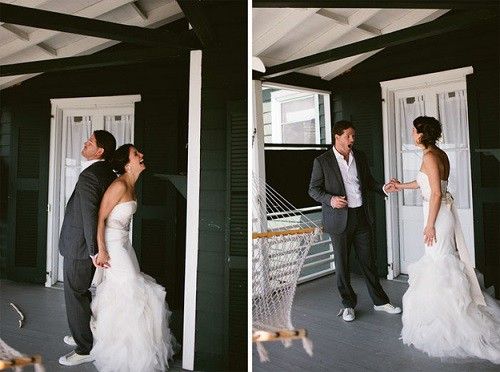 novios se ven primera vez