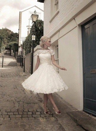 vestido corto novia vintage