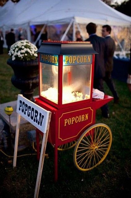 carro palomitas boda novios idea