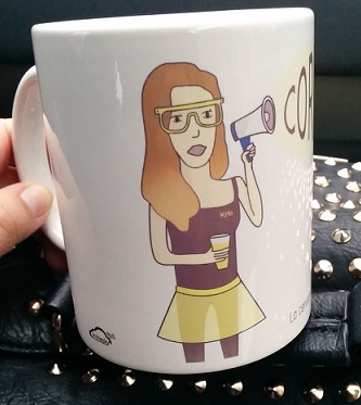 Una taza personalizada para una chica muy orgullosa de su pueblo