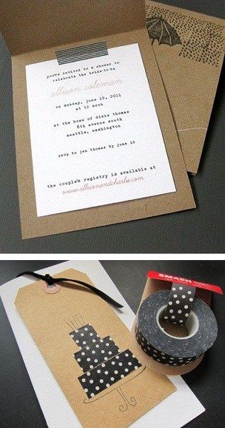 washi tape invitaciones boda