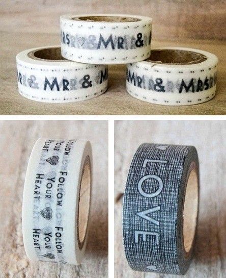 10 ideas para utilizar washi tape en la boda
