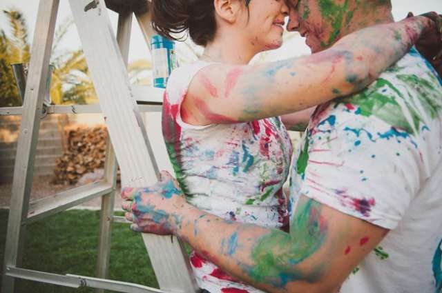 sesión boda pintura novios by Chantel Marie