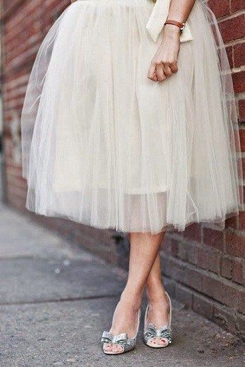 falda tul blanco novia by conbdeboda