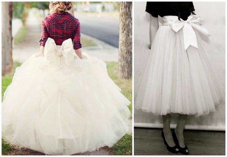 faldas tul con lazo para boda