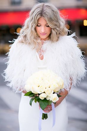 novia-chaqueta-plumas-invierno